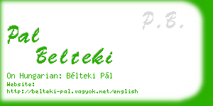 pal belteki business card