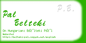 pal belteki business card